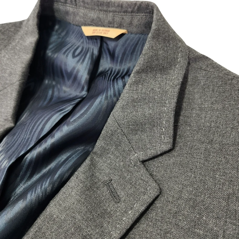 1926 Originals By Haggar Gray Blazer 40R Men's Sport Coat Elbow Patch